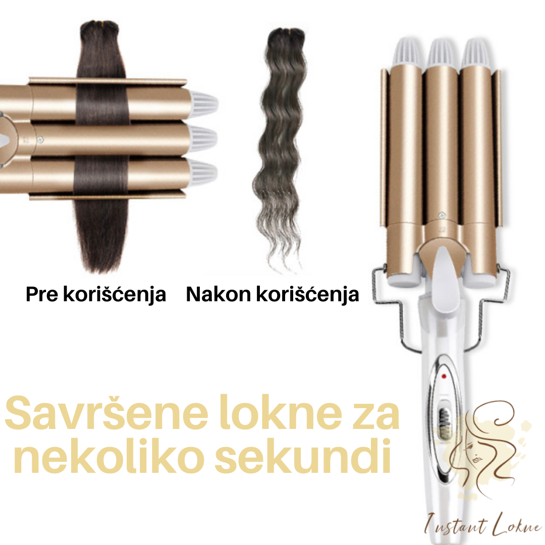 Instant lokne™ - Trostruki Keramički Uvijač za Kosu